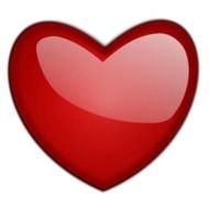 chic Red Heart Clip Art drawing