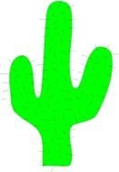 Green bright cactus clipart