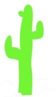 drawn on a computer green cactus