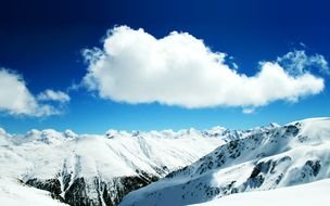 winter snow mountains photo