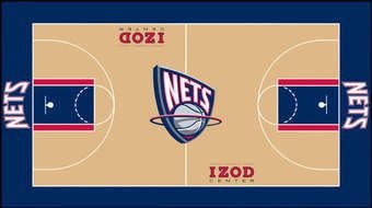 New Jersey Nets Basketball Court drawing