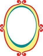 colorful elliptic Cartoon Frame