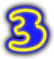 Number 3 Clip Art N54