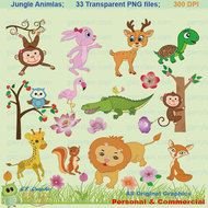 Jungle Animals Clip Art N18
