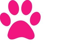 Pink Paw Print Clip Art N25