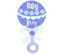Blue Baby Shower Rattles Clip Art