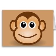 76 Free Cute Cartoon Monkey Clipart Illustration Greeting Card