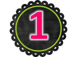 chip with a pink number 1