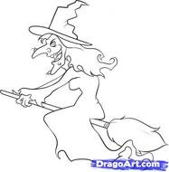 Scary Witch Drawing