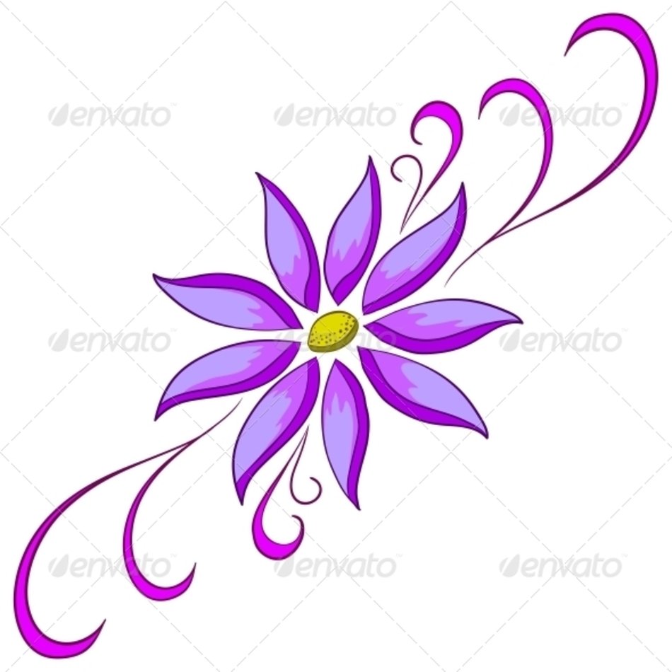 Abstract Flower Clip Art N22