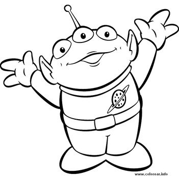 Toy Story Alien Coloring Pages N2