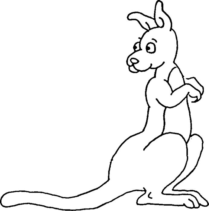 Kangaroo Clip Art Black And White N16