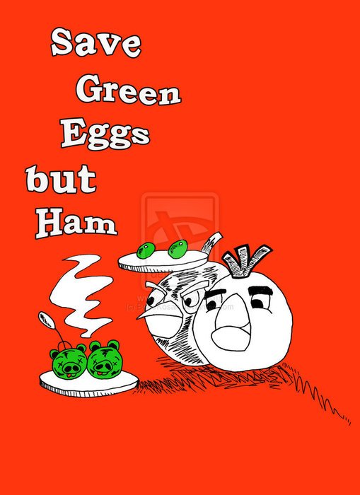 poster with eggs and ham