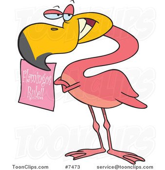 Cartoon Flamingo N8