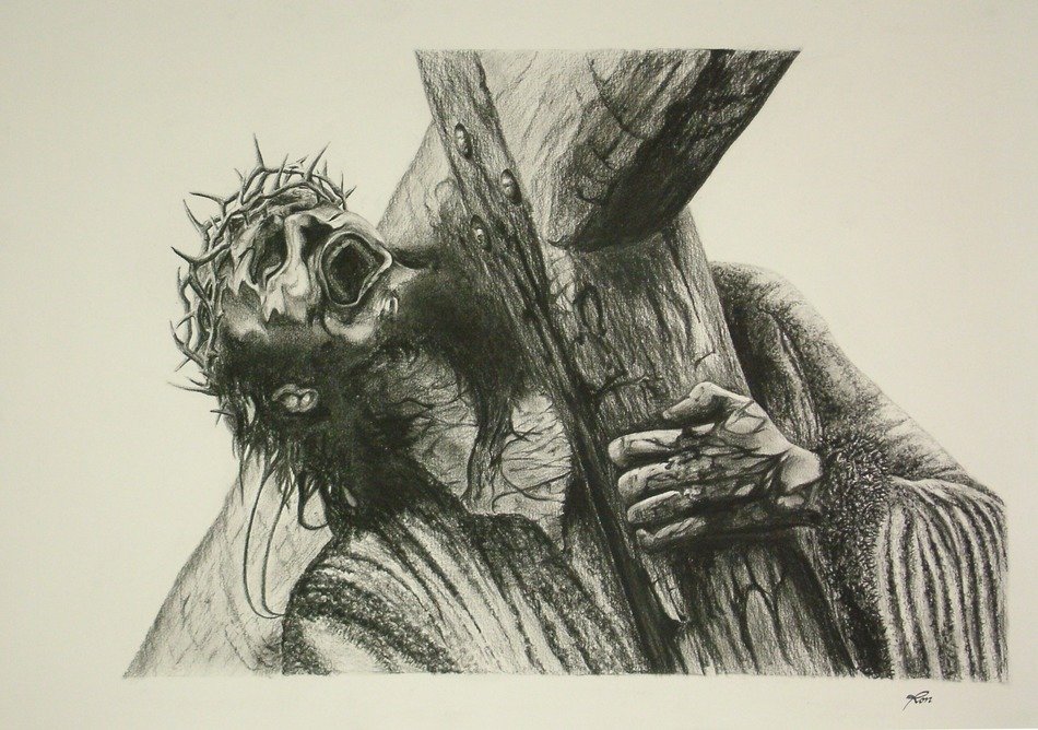 Jesus Nailed To The Cross drawing