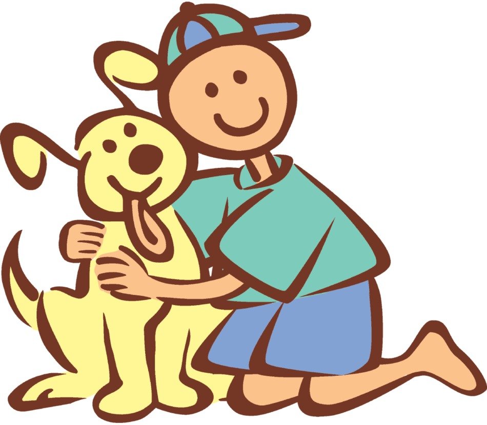 Boy Hugging Dog