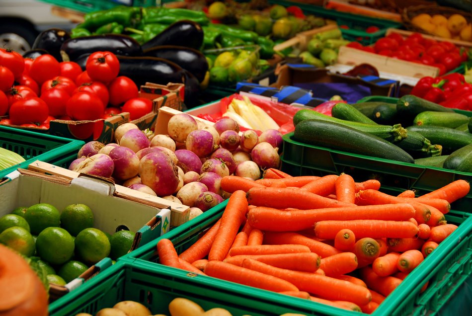 harvest of vegetables on the market in the south of the country
