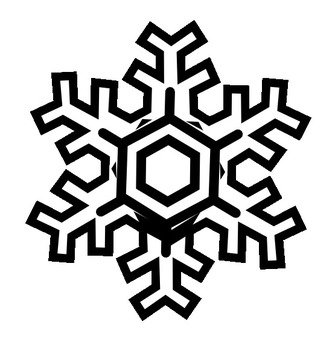 Snowflake Clip Art Black And White N16