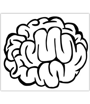 Cartoon Brain Outline N2
