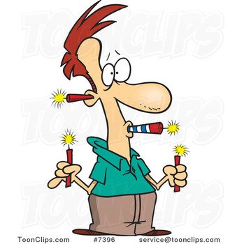 Cartoon Fireworks Clip Art N13