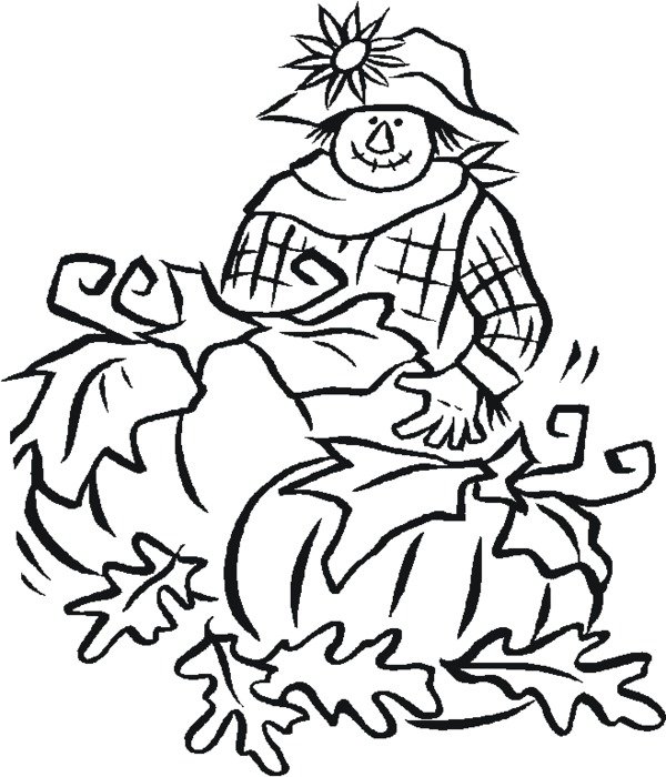 Scarecrow Coloring Pages Printables N2