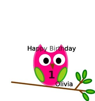 Birthday Owl Clip Art N15