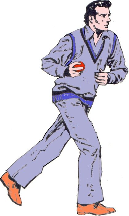 cricketer as picture for clip art