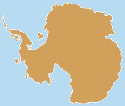 Blank Map Antarctica Continent