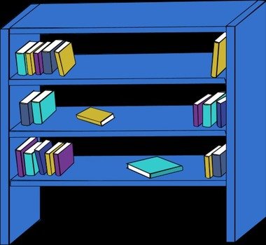 Bookcase Vector Clip Art