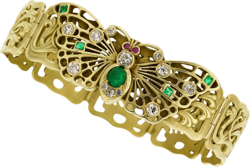 gold bracelet with opals as a picture for clipart