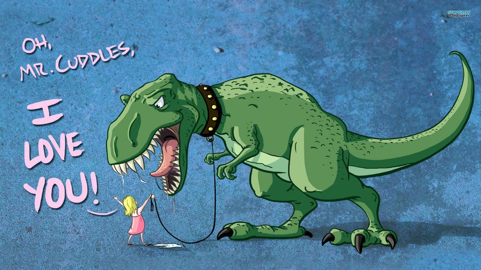 Funny Cartoon T Rex Dinosaur N3