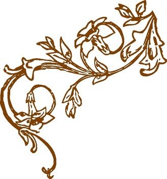 Blue Flowers Borders Clip Art N12