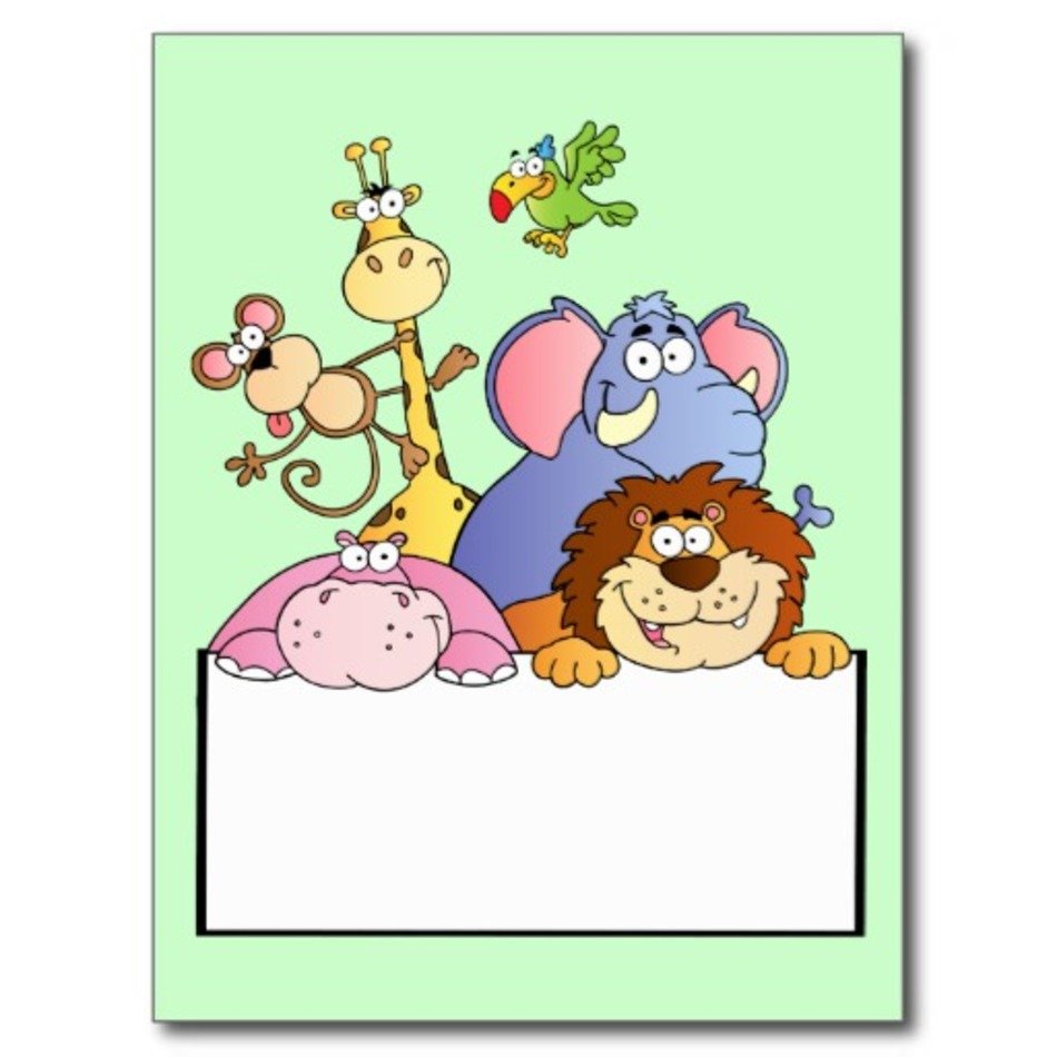 Cartoon Baby Jungle Animals N4