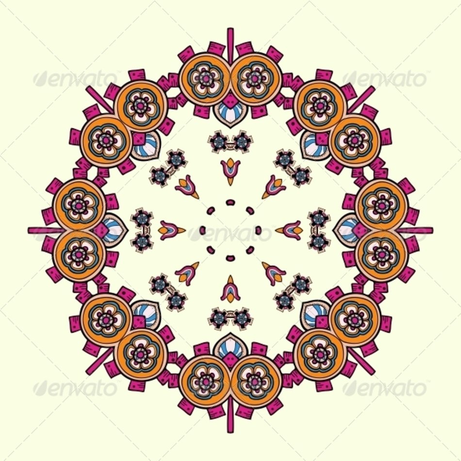 GraphicRiver Circle Lace Steampunk Ornament 5060187
