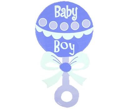 Blue Baby Shower Rattles Clip Art