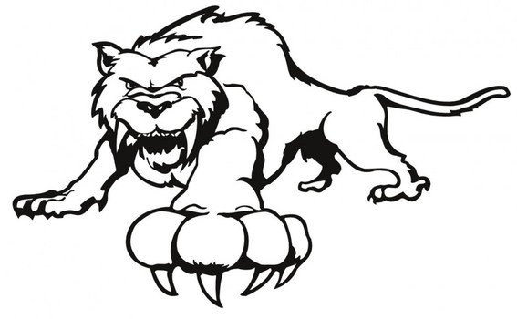 Sabertooth Tiger Coloring Pages Printable Drawing