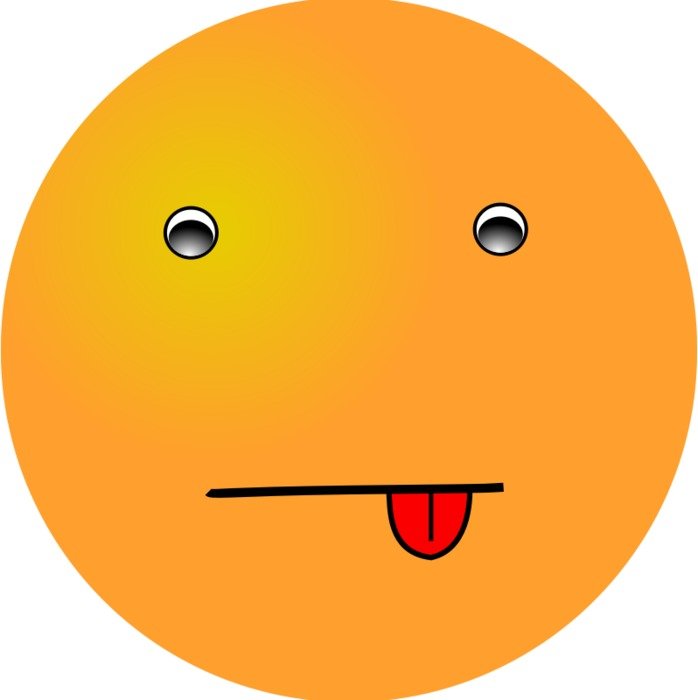 Clipart of Smiley Face With Tongue In Cheek