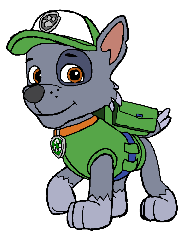 Painted gray PAW Patrol cartoon puppy free image download