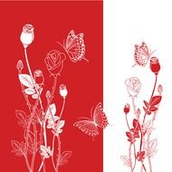 Red Rose With Butterfly N2
