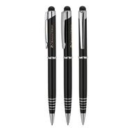 three black and silver Ballpoint Pens