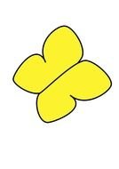 bright yellow butterfly as a picture for clipart