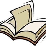 Open Book Clip Art drawing