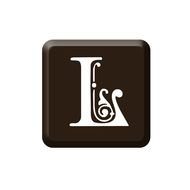 white letter L on the black button