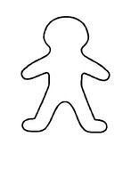 Gingerbread Man Template drawing
