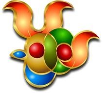 Beautiful and colorful decoration with the abstract shapes clipart