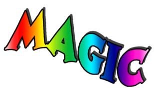 clipart of colorful word Magic