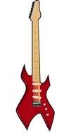 red Rock Guitar Clip Art drawing