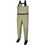 Grey chest waders for fishing clipart