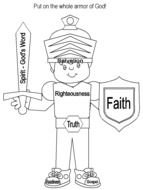 Full Armor Of God Coloring Page drawing