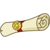 Closed Scroll Clip Art